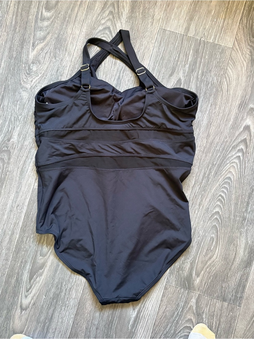 Lands End high neck swimsuit black - Picture 3 of 4